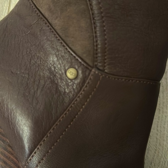 Ugg leather wedge boots - Picture 7 of 9